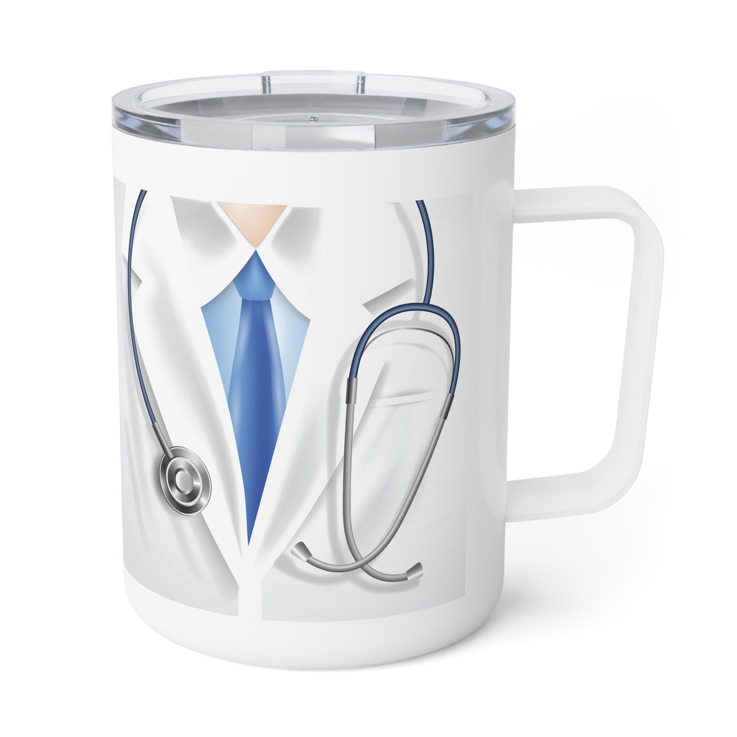 Nurse Stethoscope Insulated Coffee Mug — 10oz Travel Tumbler for Healthcare Professionals