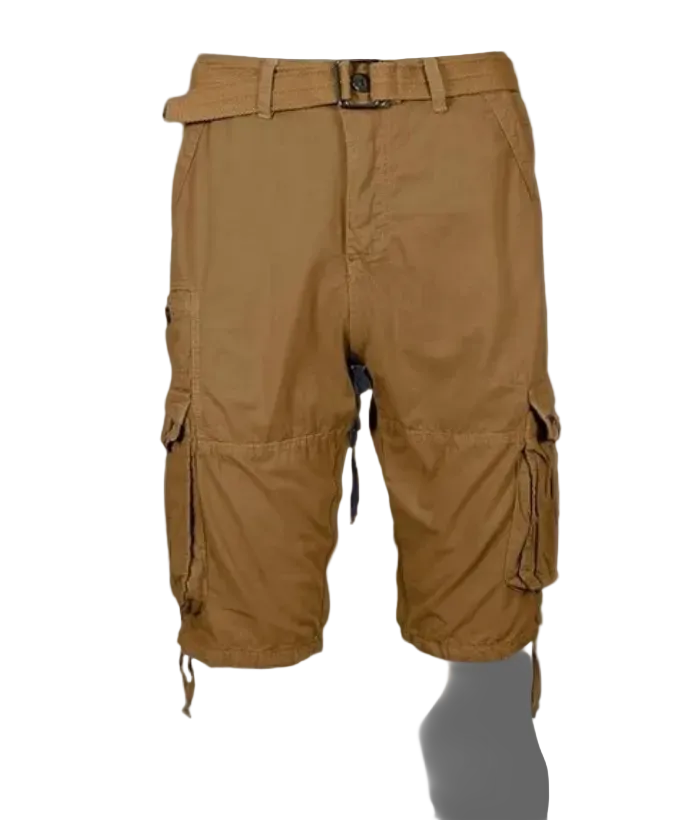 Men's Vintage Belted Cargo Shorts –