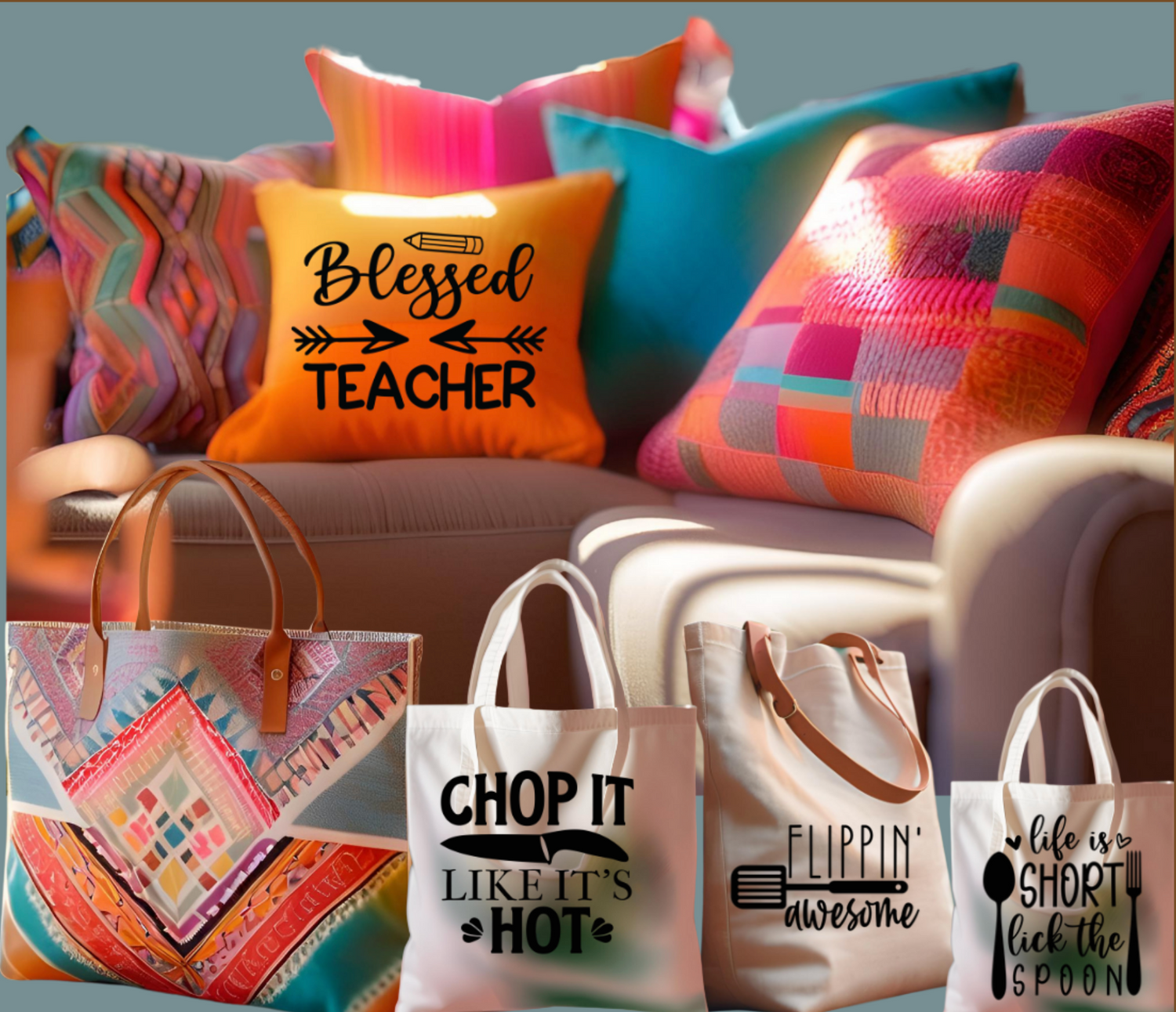 Pillows, Throws, Tote Bags, and Beyond