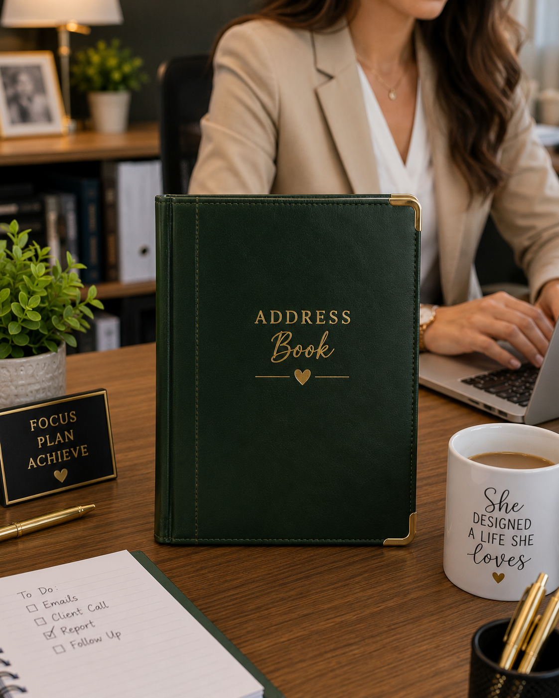 Leather Paperback Address Book -