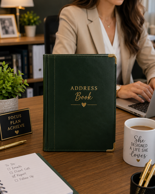 Leather Paperback Address Book -