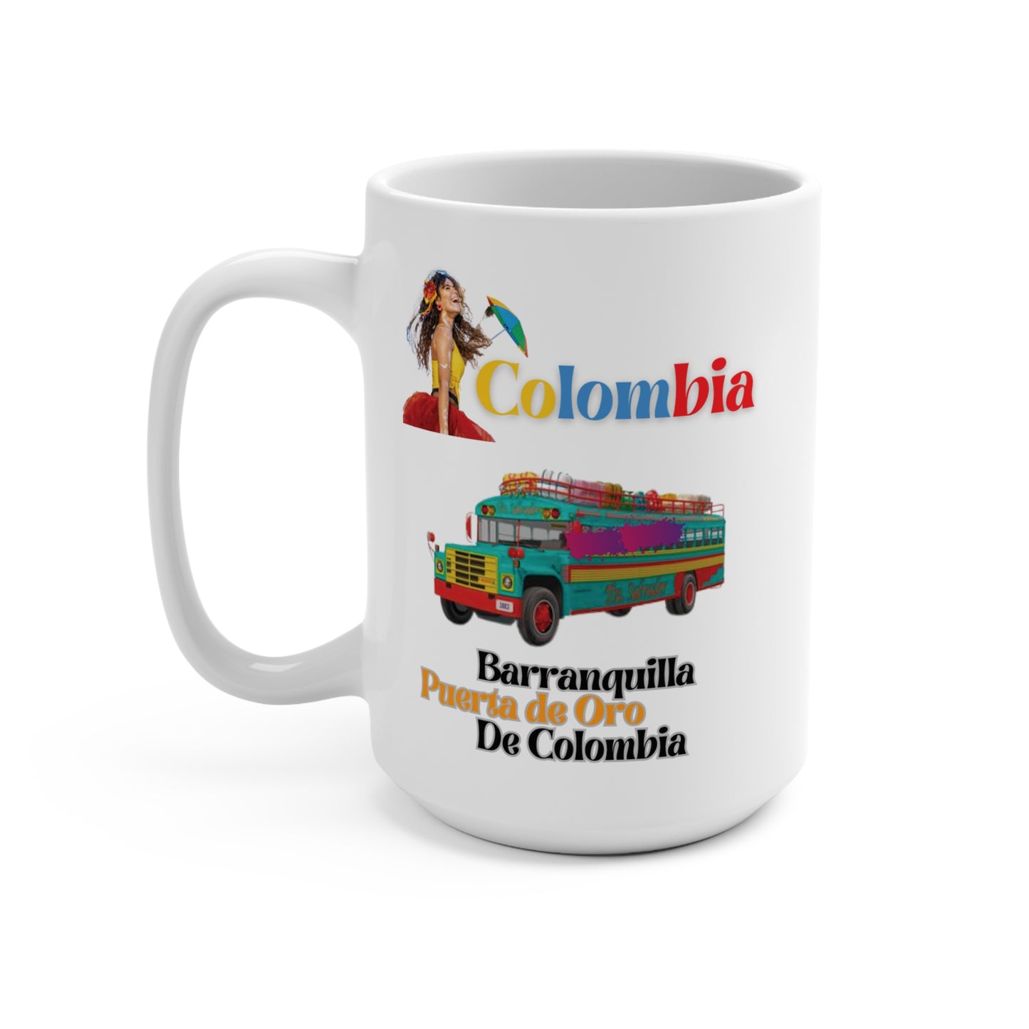 Mug - Celebrate Carnaval -  with 'Vívelo, Siéntelo, Disfrútalo' Design 15oz