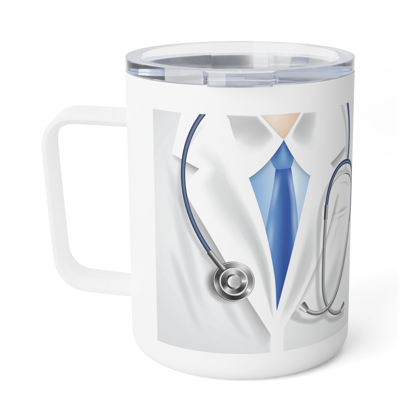 Nurse Stethoscope Insulated Coffee Mug — 10oz Travel Tumbler for Healthcare Professionals