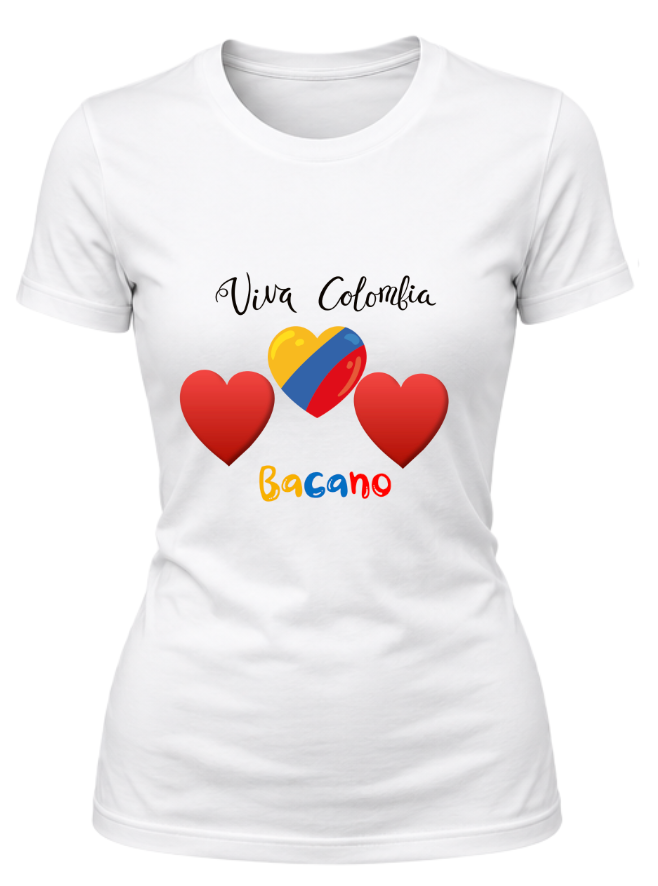 Bella Canvas Athletic Heather Tee  - Viva Colombia, Bacano