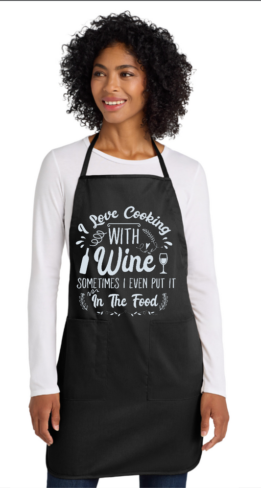 Aprons - I Love Cooking With Wine