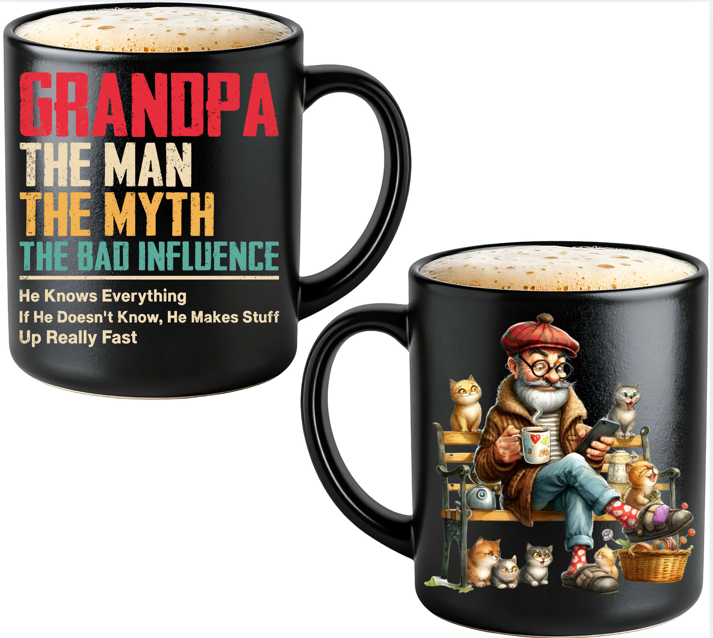 Coffee Mug - Various Quotes " Dad and Grandfather" 15Oz