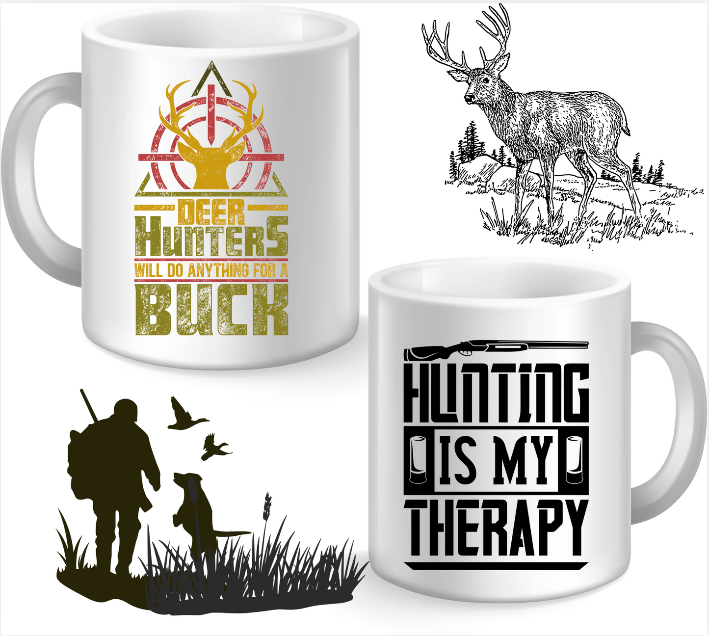 Coffee Mug - Various Quotes Fishing and Hunting 15Oz